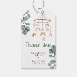 Moderne Boho Rainbow Baby Dusche Geschenkanhänger