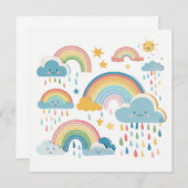 Moderne Boho Rainbow Collection-Flachkarte (Vorne/Hinten)