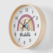 Moderne Boho Rainbow Custom Girls Niedlich Uhr (Winkel)
