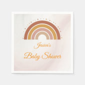Moderne Boho Rainbow Personalisiert Baby Dusche Serviette (Vorderseite)