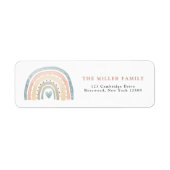 Moderne Boho Rainbow-Rücksendeadresse (Vorne)