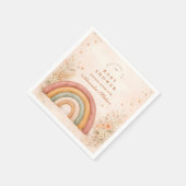 Moderne Boho-Regenbogen-Baby-Party Serviette (Ecke)