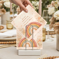 Moderne Boho-Regenbogen-Baby-Party
