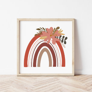 Moderne Boho-Regenbogen-Kinderzimmer-Kunst Poster