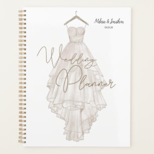 Moderne Boho Rosa Elegante Florale Hochzeitsplaner Planer
