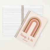 Moderne Boho rosa Regenbogen Dinge zu tun Checklis Notizblock (Innen)