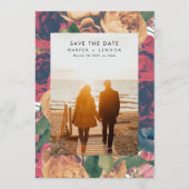 Moderne Boho Rose Bearbeitbares Foto Save the Date (Vorderseite)