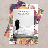 Moderne Boho Rose bearbeitbares Foto Save The Date