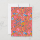 Moderne Boho-Rote Blumen Wildblumen Dankeskarte (Rückseite)