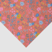 Moderne Boho rote Blumen Wildblumen Seidenpapier (Ausschnitt)