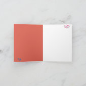 Moderne Boho-Rote Wildblumen Karte (Innenseite)