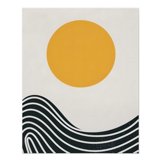 Moderne Boho skandinavische Gestaltung Poster (Vorderseite)