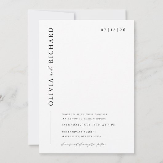 Moderne Boho Style Rustikale 2-Foto Hochzeit Einladung (Rückseite)