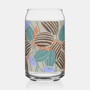 Moderne Boho Teal- und Lavendel-Blumendekoration Dosenglas