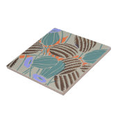 Moderne Boho Teal- und Lavendel-Blumendekoration Fliese (Seite)