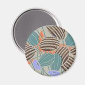 Moderne Boho Teal- und Lavendel-Blumendekoration Magnet (Vorderseite/Rückseite)