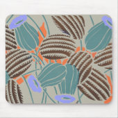 Moderne Boho Teal- und Lavendel-Blumendekoration Mousepad (Vorne)