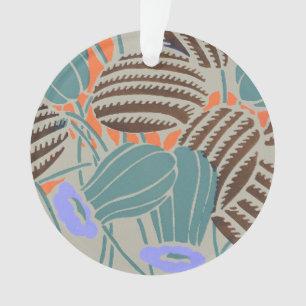 Moderne Boho Teal- und Lavendel-Blumendekoration Ornament