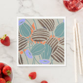 Moderne Boho Teal- und Lavendel-Blumendekoration Serviette (Beispiel)