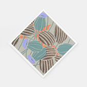 Moderne Boho Teal- und Lavendel-Blumendekoration Serviette (Ecke)