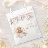 Moderne Boho Teddy Bear Pampas Baby Dusche Geschenktütchen (Ausgeschnitten)
