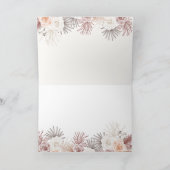 Moderne Boho Teddy Bear Pampas Floral Baby Dusche Dankeskarte (Innenseite)