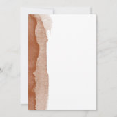 Moderne Boho Terracotta Abstrakt Boy Taufe Einladung (Rückseite)