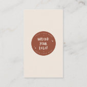 Moderne Boho Terracotta Verbindung mit QR Code Visitenkarte (Rückseite)