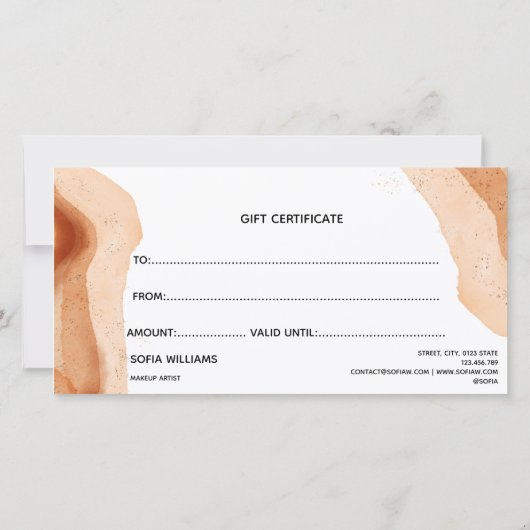 Moderne Boho Terracotta-Zertifikat (Rückseite)