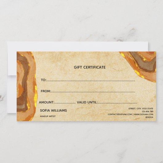 Moderne Boho Terracotta-Zertifikat (Rückseite)