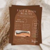 Moderne Boho-Terrakotta-Schönheit-Spa-Salon-Market Flyer