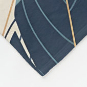 Moderne Boho Tropical Blätter Abstrakt Fleecedecke (Ecke)