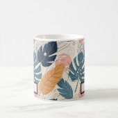 Moderne Boho Tropical Blätter Abstrakt Kaffeetasse (Mittel)