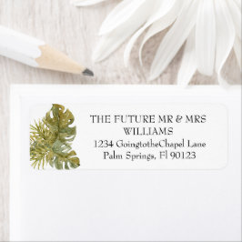 Moderne Boho Tropical Blätter Dried Palm Wedding