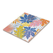 Moderne Boho Tropical Jungle Palm Blätter Fliese (Seite)