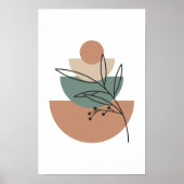 Moderne Boho Wall Art aus dem Mittelalter. Poster (Vorne)