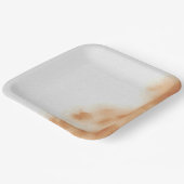 Moderne Boho Wasserfarbe Gefärbte Krawatte Braun B Pappteller (Gewinkelt)