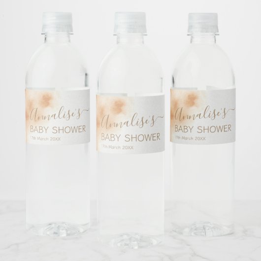 Moderne Boho Wasserfarbe Gefärbte Krawatte Kinderd Wasserflaschenetikett (Flaschen)