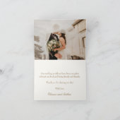 Moderne Boho Wasserfarbe Herbst Blätter Hochzeit Dankeskarte (Innenseite)