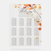 Moderne Boho Wasserfarbe Herbst lässt Seekarte Acrylschild (Vorderseite)