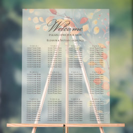 Moderne Boho Wasserfarbe Herbst lässt Seekarte Acrylschild