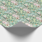 Moderne Boho Wasserfarben-Wildblume Geschenkpapier (Ecke)