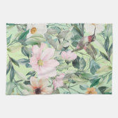 Moderne Boho Wasserfarben-Wildblume Geschirrtuch (Horizontal)