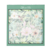 Moderne Boho Wasserfarben-Wildblume Notizblock (Vorderseite)