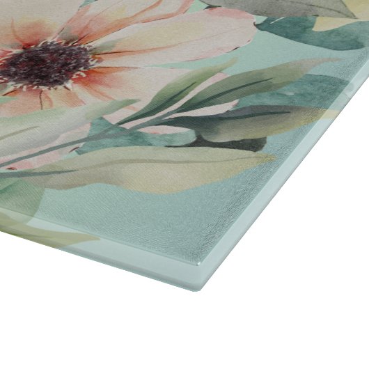 Moderne Boho Wasserfarben-Wildblume Schneidebrett (Ecke)