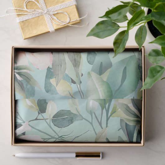 Moderne Boho Wasserfarben-Wildblume Seidenpapier (Geschenk)