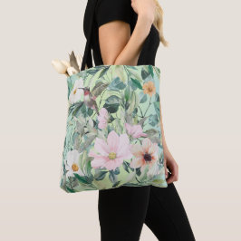 Moderne Boho Wasserfarben-Wildblume Tasche