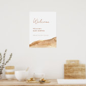 Moderne Boho Watercolor Wüstendusche Begrüßung Poster (Küche)
