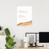Moderne Boho Watercolor Wüstendusche Begrüßung Poster (Heimbüro)