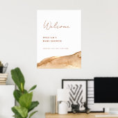 Moderne Boho Watercolor Wüstendusche Begrüßung Poster (Heimbüro)